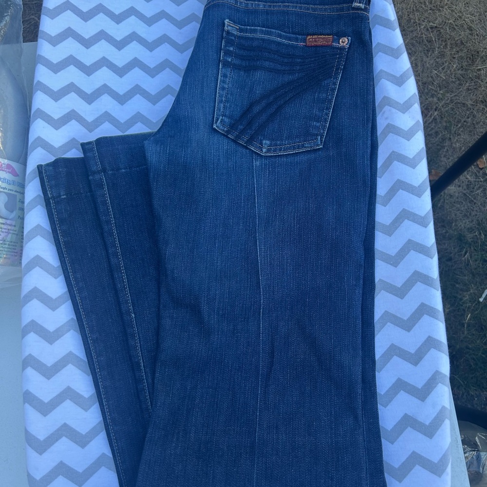 7 For All Mankind Dark Blue Dojo Jeans